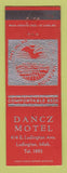 Matchbook Cover - Dancz Motel Ludington MI