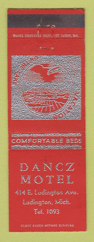 Matchbook Cover - Dancz Motel Ludington MI