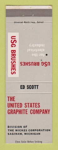 Matchbook Cover - US Graphite Brushes Saginaw MI