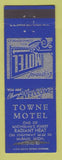 Matchbook Cover - Towne Motel McBAin MI BLACKED OUT PHONE