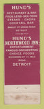 Matchbook Cover - Hund's Restaurant Detroit MI WEAR