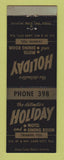 Matchbook Cover - Holiday Motel Lake City FL WEAR