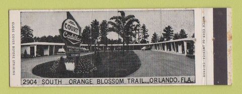 Matchbook Cover - Court Cadillac Motel Orlando FL Full Length