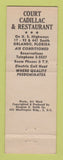 Matchbook Cover - Court Cadillac Motel Orlando FL Full Length