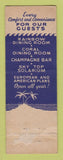 Matchbook Cover - Tides Hotel Miami Beach FL WEAR