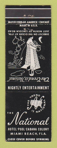Matchbook Cover - National Hotel Miami Beach FL