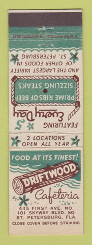 Matchbook Cover - Driftwood Cafeteria St Petersburg FL