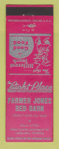 Matchbook Cover - Farmer Jones Red Barn Lakeland FL WEAR