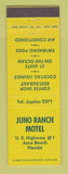Matchbook Cover - Juno Ranch Motel Juno Beach FL