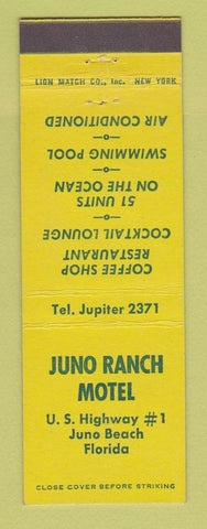 Matchbook Cover - Juno Ranch Motel Juno Beach FL