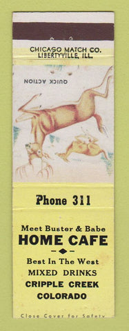 Matchbook Cover - Home Cafe Cripple Creek Colorado