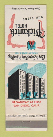 Matchbook Cover - Pickwick Hotel San Diego CA