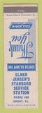 Matchbook Cover - Elmer Jensen's Standard oil gas Dwight IL