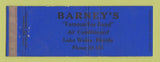 Matchbook Cover - Barney's Restaurant Lake Wales FL WEAR