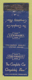 Matchbook Cover - Chevrolet Dealers Columbus OH POOR BACK WORN