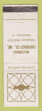 Matchbook Cover - McComas Chevrolet Burkesville KY WEAR