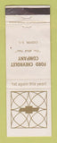 Matchbook Cover - Ford Chevrolet Clover SC WORN