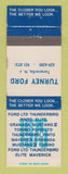 Matchbook Cover - Turney Chevrolet 1975 Turnersville NJ WEAR