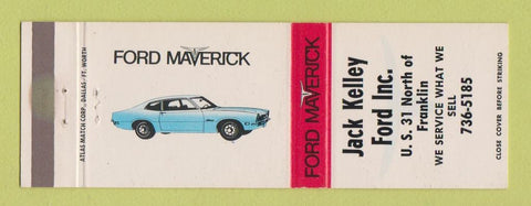 Matchbook Cover - Jack Kelley Ford Maverick