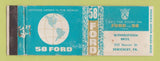 Matchbook Cover - 1958 Ford Witherspoon Bros Sewickley PA WORN