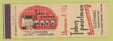 Matchbook Cover - Tabin Pearlman Men's Clothes New York City