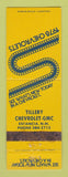 Matchbook Cover - Tillery Chevrolet GMC 1978 Estancia NM WORN
