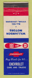Matchbook Cover - 1965 Chevrolet Williamson Vivian LA WORN