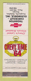 Matchbook Cover 1964 Chevrolet Thornton Oldsmobile Douglasville Mabelton GA WEAR