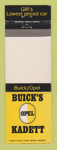 Matchbook Cover - Buick Opel Kadett