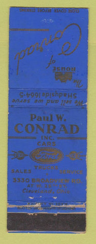 Matchbook Cover - Conrad Ford Cleveland OH WORN