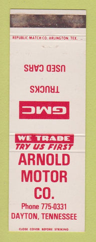 Matchbook Cover - GMC Trucks Arnold Motors Dayton TN WEAR