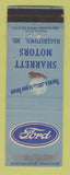Matchbook Cover - Sharrett Motors Ford Hagerstown MD WEAR
