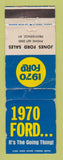 Matchbook Cover - 1970 Ford Jones Providence KY WORN