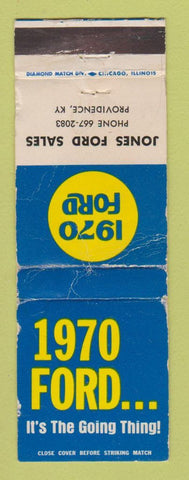 Matchbook Cover - 1970 Ford Jones Providence KY WORN