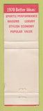 Matchbook Cover - 1970 Ford Jones Providence KY WORN