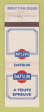 Matchbook Cover - Datsun Cars Brussels Belgium