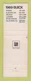 Matchbook Cover - 1969 Buick Lochmandy Opel Valparaiso IN
