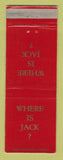 Matchbook Cover - Jack Marlowe Buick Harvey IL WEAR