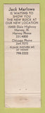 Matchbook Cover - Jack Marlowe Buick Harvey IL WEAR