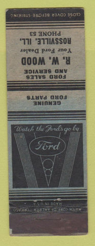Matchbook Cover - RW Wood Ford Rossville IL