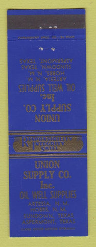 Matchbook Cover - Union Oil Well Supply Artesia Hobbs N M Sundown Aspermont TX