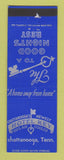 Matchbook Cover - Hotel Key Chattanooga TN