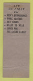 Matchbook Cover - The Boston Store Berea OH girlie clothes