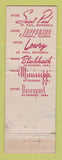Matchbook Cover - Hotel Lowry St Paul MN WEAR