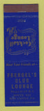 Matchbook Cover - Frengel's Club Lounge New Castle PA BLUE WEAR