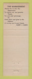 Matchbook Cover - Maple Motel Restaurant Nashville TN