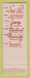 Matchbook Cover - Blackhawk Hotel Davenport IA