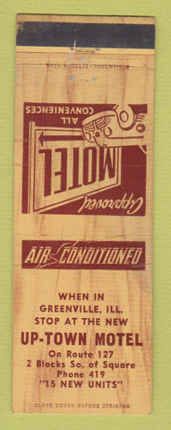 Matchbook Cover - Up Town Motel Greenville IL
