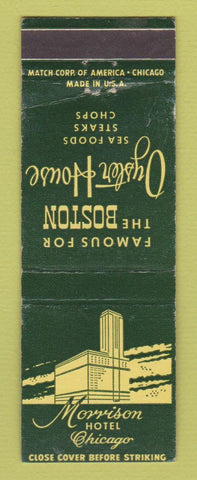 Matchbook Cover - Morrison Hotel Chicago IL Boston Oyster House WEAR
