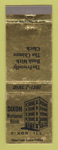 Matchbook Cover - Dixon National Bank IL WEAR
